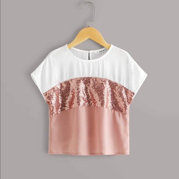 SHEIN Other - Sequin cut and sew blouse
